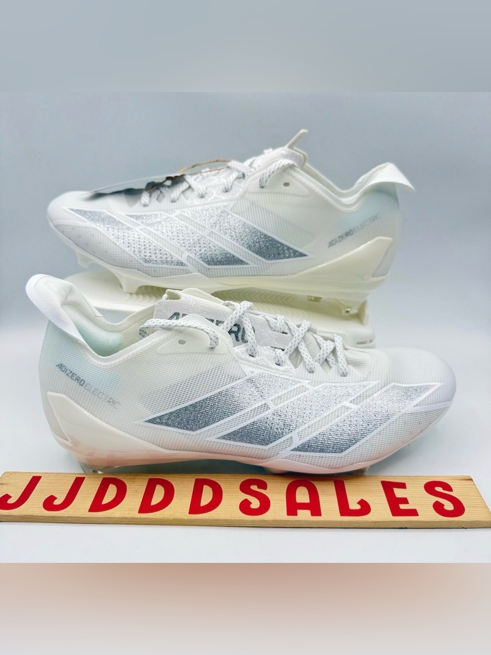 Adidas Adizero Electric Football Cleats White Silver Chrome IE6286 Men’s Sz 9